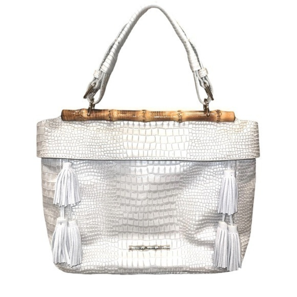 NWOT ▶️ ELAINE TURNER ◀️ Snakeskin Bamboo handbag